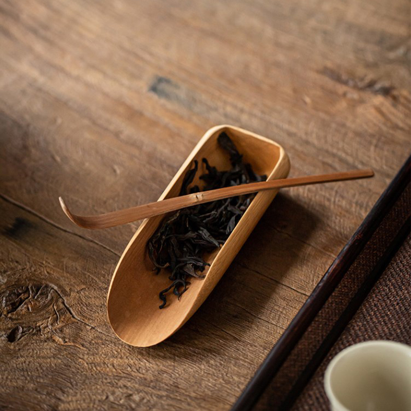 Bamboo Cutlery Set - Handmade Wood Tea Matcha Stick Spoon