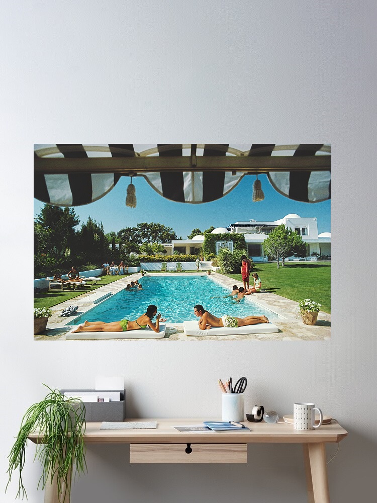Luxury Lifestyle Picture - Retro Poolside Host Luxury Lifestyle By