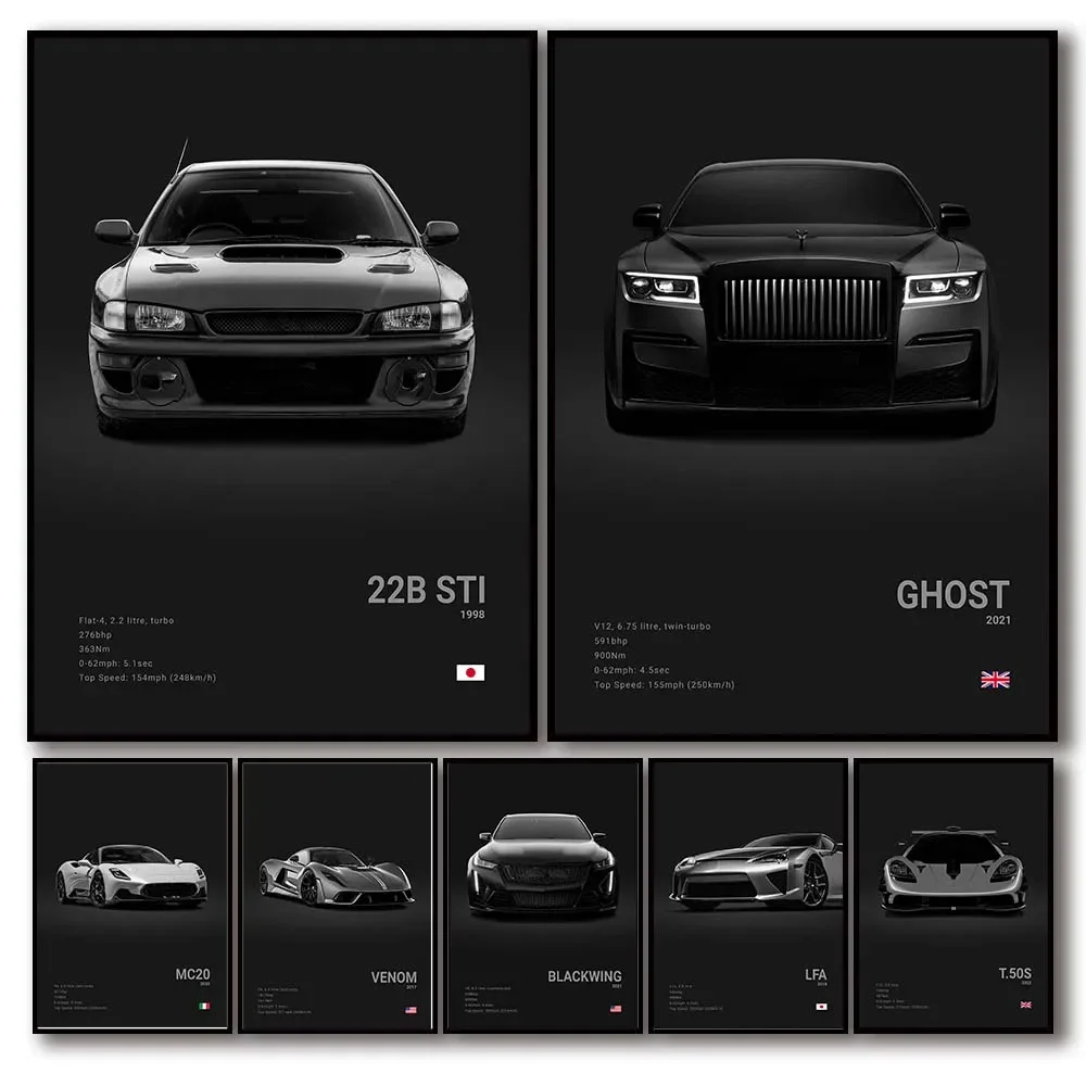 Luxury Lifestyle Photography - Pop Art Black Luxury Supercar Speed