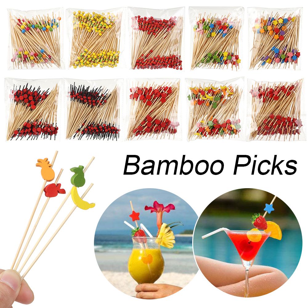 100Pcs Disposable Bamboo Picks - Bamboo Cutlery Set 评论和价格
