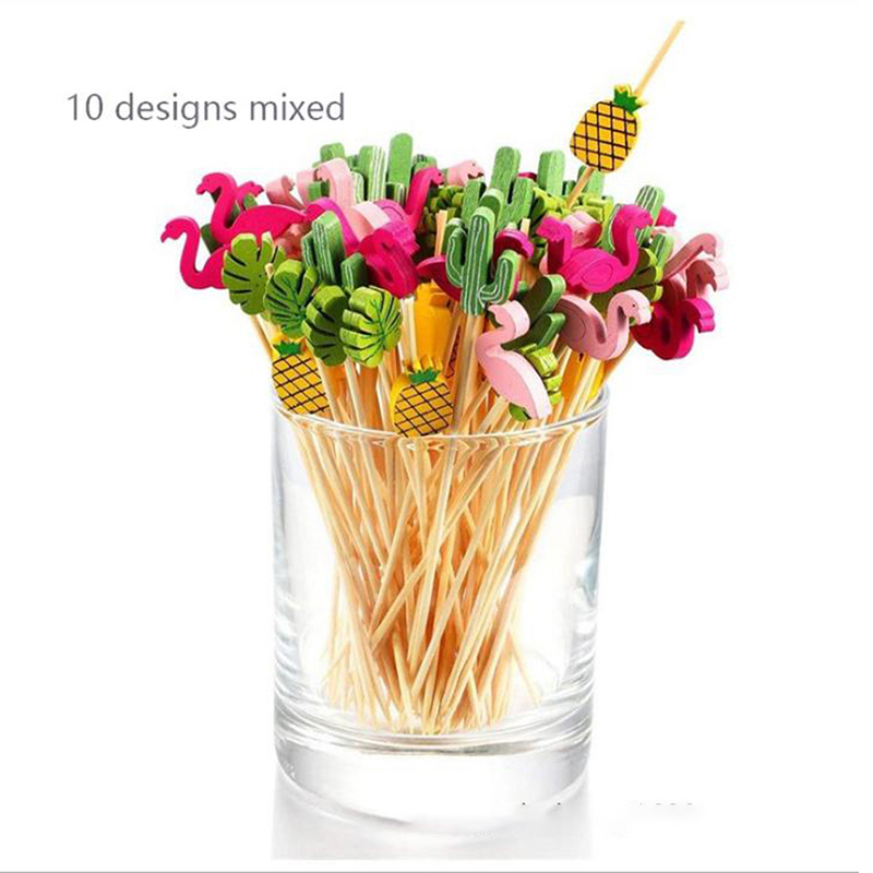 100pcs12cm Bamboo Pick Buffet  - Bamboo Cutlery Set 评论和价格