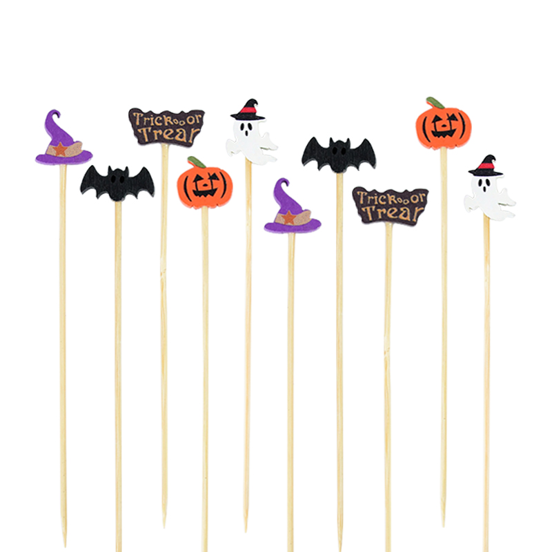 50/100Pcs Halloween Party Toot - Bamboo Cutlery Set 评论和价格