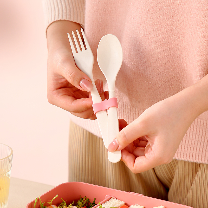 Portable Lunch Box Bamboo Fibe - Bamboo Cutlery Set 评论和价格