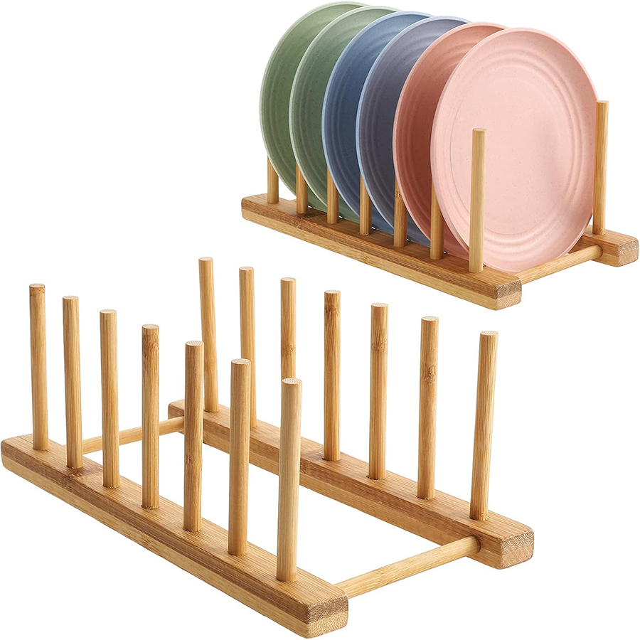 1pcs/2pcs Bamboo Dish Rack, Pl - Bamboo Cutlery Set 评论和价格